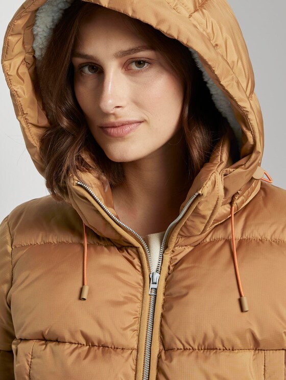 Kurze Pufferjacke mit Kapuze - Frauen - fudge brown Kurze Pufferjacke mit Kapuze - Frauen - fudge brown - 10 - TOM TAILOR Denim