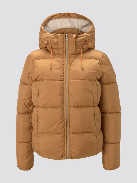 Kurze Pufferjacke mit Kapuze - Frauen - fudge brown Kurze Pufferjacke mit Kapuze - Frauen - fudge brown - 7 - TOM TAILOR Denim