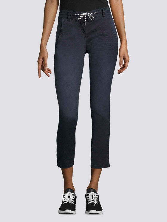 Tapered Relaxed Hose mit Tunnelzug - Frauen - Sky Captain Blue Tapered Relaxed Hose mit Tunnelzug - Frauen - Sky Captain Blue - 1 - TOM TAILOR