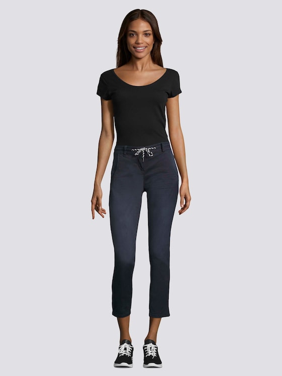 Tapered Relaxed Hose mit Tunnelzug - Frauen - Sky Captain Blue Tapered Relaxed Hose mit Tunnelzug - Frauen - Sky Captain Blue - 3 - TOM TAILOR