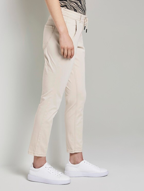 Tapered Relaxed Hose mit Tunnelzug - Frauen - dusty alabaster Tapered Relaxed Hose mit Tunnelzug - Frauen - dusty alabaster - 11 - TOM TAILOR