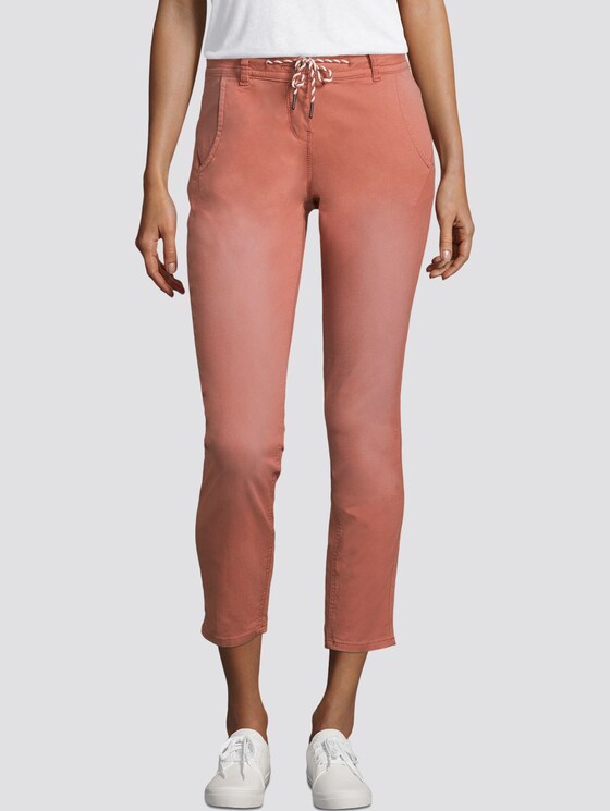 Tapered Relaxed Hose mit Tunnelzug - Frauen - copper red Tapered Relaxed Hose mit Tunnelzug - Frauen - copper red - 1 - TOM TAILOR