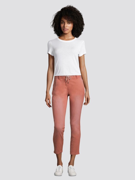 Tapered Relaxed Hose mit Tunnelzug - Frauen - copper red Tapered Relaxed Hose mit Tunnelzug - Frauen - copper red - 3 - TOM TAILOR