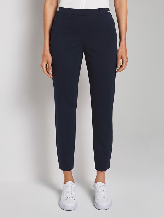 Mia Slim Hose aus Jersey - Frauen - Sky Captain Blue Mia Slim Hose aus Jersey - Frauen - Sky Captain Blue - 1 - TOM TAILOR