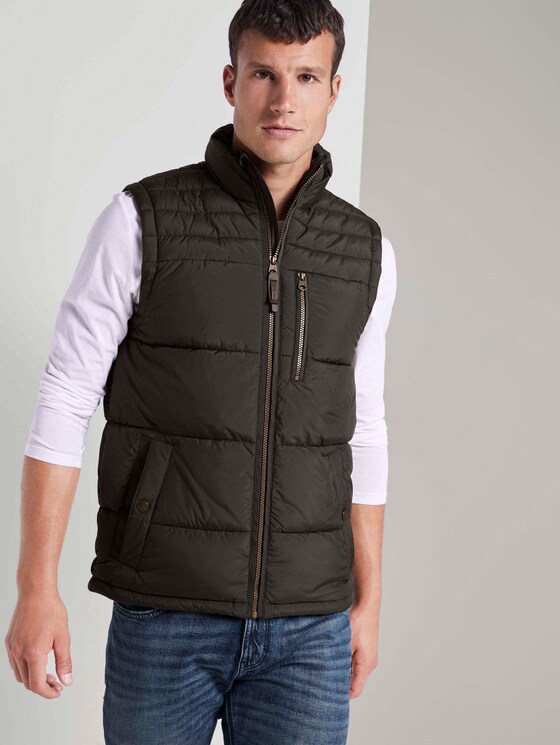 Steppweste mit Stehkragen - Männer - Shadow Olive Steppweste mit Stehkragen - Männer - Shadow Olive - 5 - TOM TAILOR