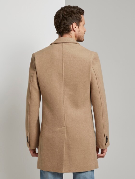 Klassischer Wollmantel - Männer - beige wool structure Klassischer Wollmantel - Männer - beige wool structure - 2 - TOM TAILOR