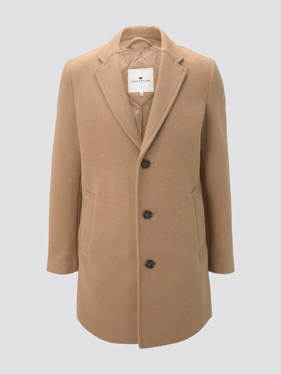 Klassischer Wollmantel - Männer - beige wool structure Klassischer Wollmantel - Männer - beige wool structure - 7 - TOM TAILOR