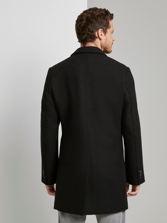 Classic wool coat - Men - Black Classic wool coat - Men - Black - 2 - TOM TAILOR