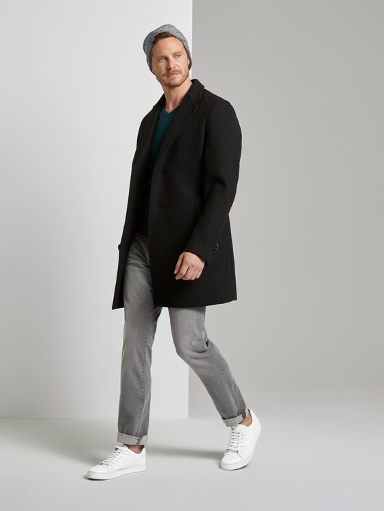 Classic wool coat - Men - Black Classic wool coat - Men - Black - 3 - TOM TAILOR