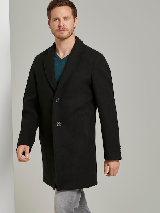 Classic wool coat - Men - Black Classic wool coat - Men - Black - 5 - TOM TAILOR