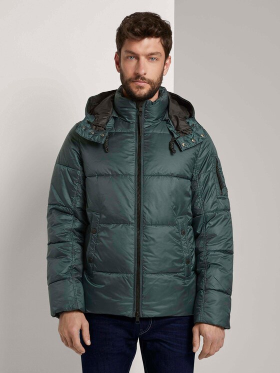 Pufferjacke mit Kapuze - Männer - Dark Gable Green Pufferjacke mit Kapuze - Männer - Dark Gable Green - 1 - TOM TAILOR