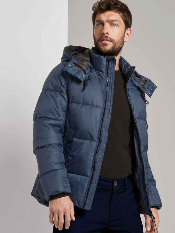 Pufferjacke mit Kapuze - Männer - Dark Denim Blue Pufferjacke mit Kapuze - Männer - Dark Denim Blue - 5 - TOM TAILOR