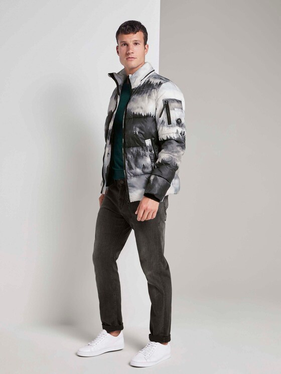 Pufferjacke mit Kapuze - Männer - foggy tree print Pufferjacke mit Kapuze - Männer - foggy tree print - 3 - TOM TAILOR
