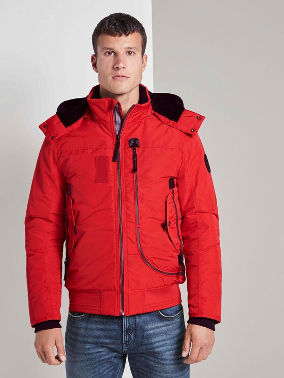 Jas met rits detail - Mannen - Samba Red Jas met rits detail - Mannen - Samba Red - 1 - TOM TAILOR