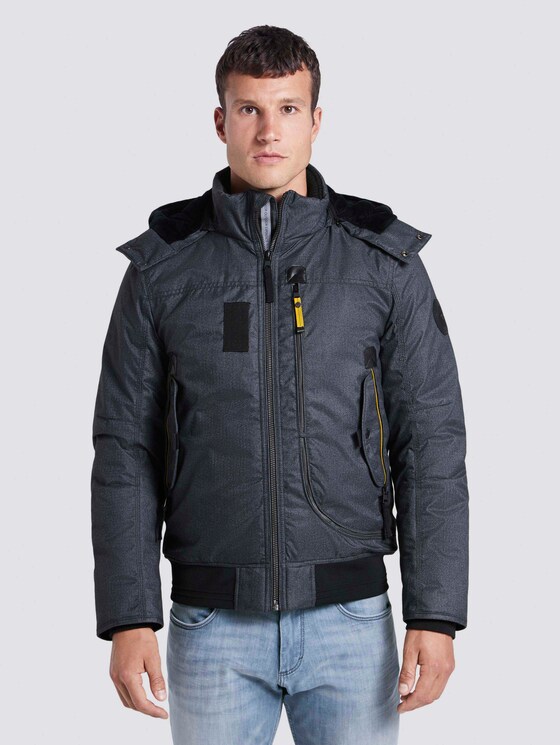 Jas met rits detail - Mannen - grey twill structure Jas met rits detail - Mannen - grey twill structure - 1 - TOM TAILOR