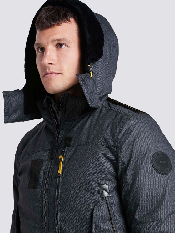 Jas met rits detail - Mannen - grey twill structure Jas met rits detail - Mannen - grey twill structure - 10 - TOM TAILOR