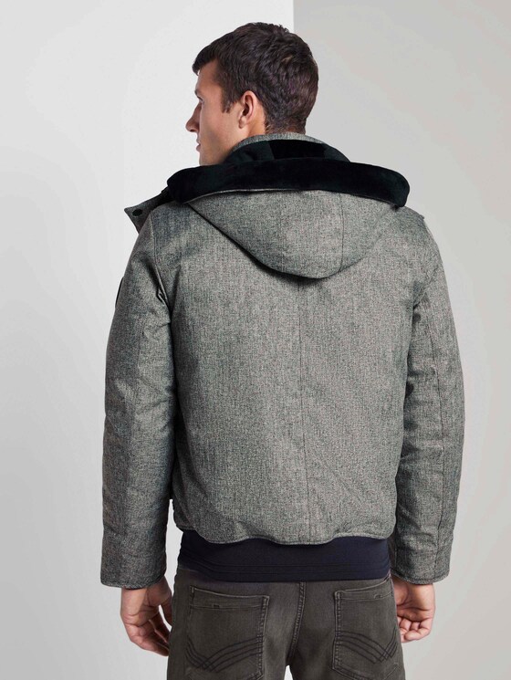 Blousonjacke mit Reißverschlussdetails - Männer - grey wool structure Blousonjacke mit Reißverschlussdetails - Männer - grey wool structure - 2 - TOM TAILOR