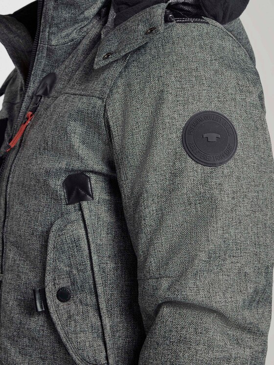 Blousonjacke mit Reißverschlussdetails - Männer - grey wool structure Blousonjacke mit Reißverschlussdetails - Männer - grey wool structure - 9 - TOM TAILOR
