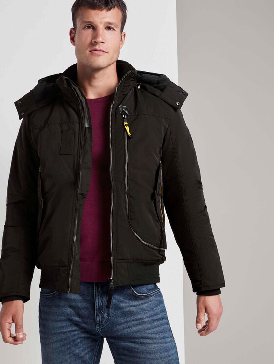 Blousonjacke mit Reißverschlussdetails - Männer - Black Blousonjacke mit Reißverschlussdetails - Männer - Black - 5 - TOM TAILOR