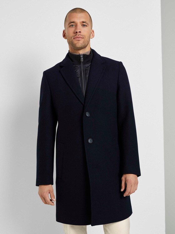Wollmantel mit abnehmbarem Krageneinsatz - Männer - Sky Captain Blue Wollmantel mit abnehmbarem Krageneinsatz - Männer - Sky Captain Blue - 1 - TOM TAILOR
