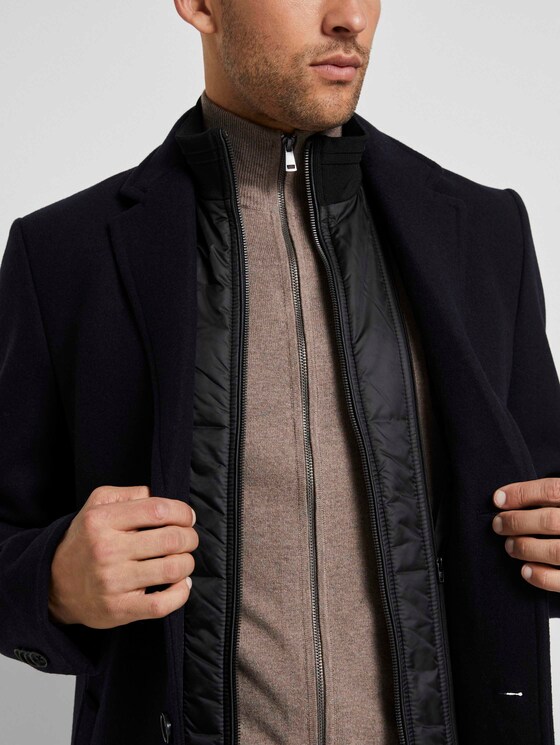 Wollmantel mit abnehmbarem Krageneinsatz - Männer - Sky Captain Blue Wollmantel mit abnehmbarem Krageneinsatz - Männer - Sky Captain Blue - 9 - TOM TAILOR