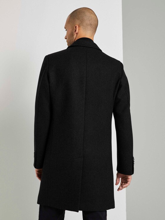 Wollmantel mit abnehmbarem Krageneinsatz - Männer - Dark Grey Wool Jacket Wollmantel mit abnehmbarem Krageneinsatz - Männer - Dark Grey Wool Jacket - 2 - TOM TAILOR