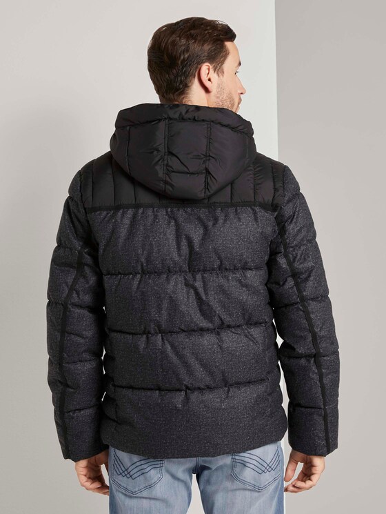 Puffer jas met hoodie - Mannen - black minimal design Puffer jas met hoodie - Mannen - black minimal design - 2 - TOM TAILOR