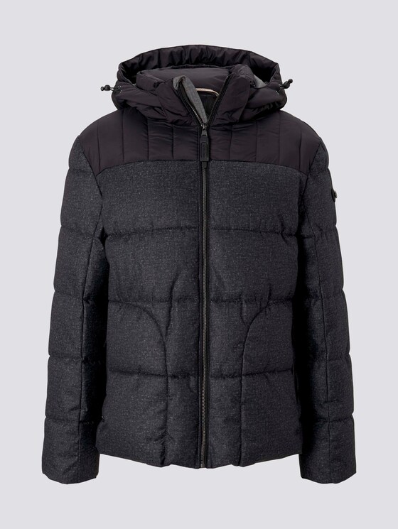Puffer jas met hoodie - Mannen - black minimal design Puffer jas met hoodie - Mannen - black minimal design - 7 - TOM TAILOR