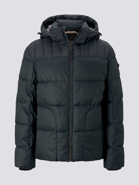 Pufferjacke mit Kapuze - Männer - green wool structure Pufferjacke mit Kapuze - Männer - green wool structure - 7 - TOM TAILOR