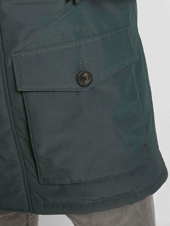 Lange Winterjacke mit Fellkragen - Männer - Dark Gable Green Lange Winterjacke mit Fellkragen - Männer - Dark Gable Green - 10 - TOM TAILOR