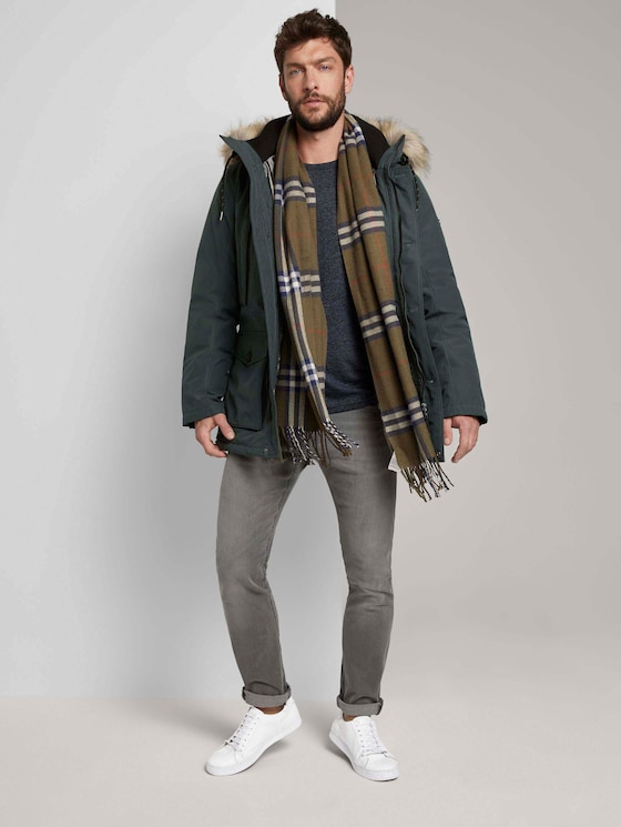 Lange Winterjacke mit Fellkragen - Männer - Dark Gable Green Lange Winterjacke mit Fellkragen - Männer - Dark Gable Green - 3 - TOM TAILOR