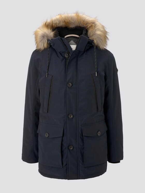 Lange Winterjacke mit Fellkragen - Männer - Sky Captain Blue Lange Winterjacke mit Fellkragen - Männer - Sky Captain Blue - 7 - TOM TAILOR