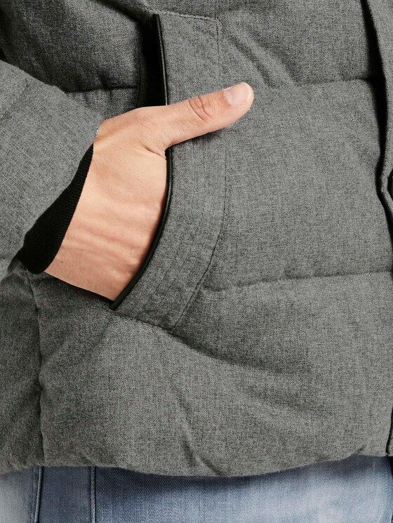 Pufferjacke mit Innenfutter - Männer - grey brushed wool optic Pufferjacke mit Innenfutter - Männer - grey brushed wool optic - 10 - TOM TAILOR