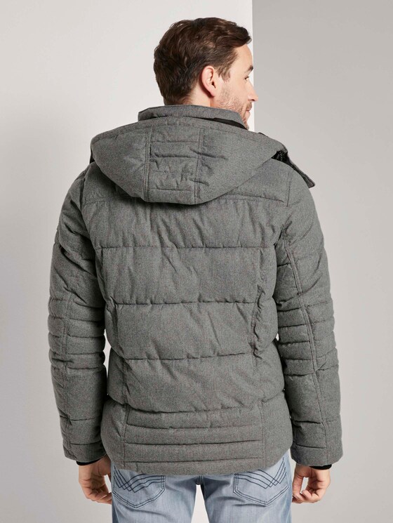 Pufferjacke mit Innenfutter - Männer - grey brushed wool optic Pufferjacke mit Innenfutter - Männer - grey brushed wool optic - 2 - TOM TAILOR