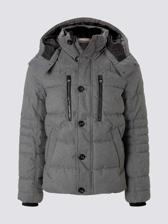 Pufferjacke mit Innenfutter - Männer - grey brushed wool optic Pufferjacke mit Innenfutter - Männer - grey brushed wool optic - 7 - TOM TAILOR