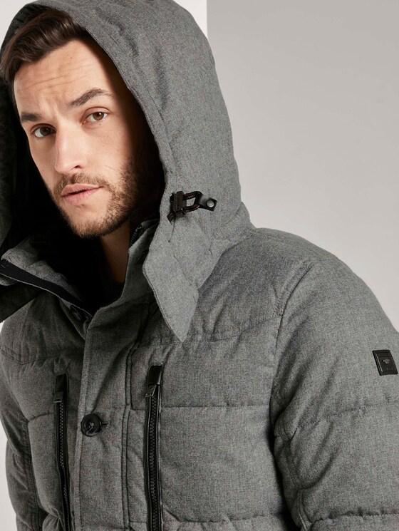 Pufferjacke mit Innenfutter - Männer - grey brushed wool optic Pufferjacke mit Innenfutter - Männer - grey brushed wool optic - 9 - TOM TAILOR