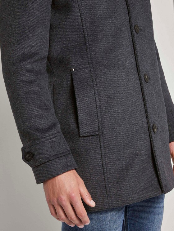 Wollmantel mit gesteppter Unterjacke - Männer - blue new twill structure Wollmantel mit gesteppter Unterjacke - Männer - blue new twill structure - 10 - TOM TAILOR
