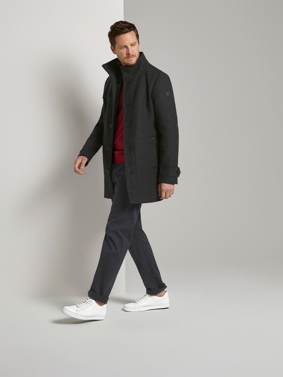 Wollmantel mit gesteppter Unterjacke - Männer - navy check Wollmantel mit gesteppter Unterjacke - Männer - navy check - 3 - TOM TAILOR