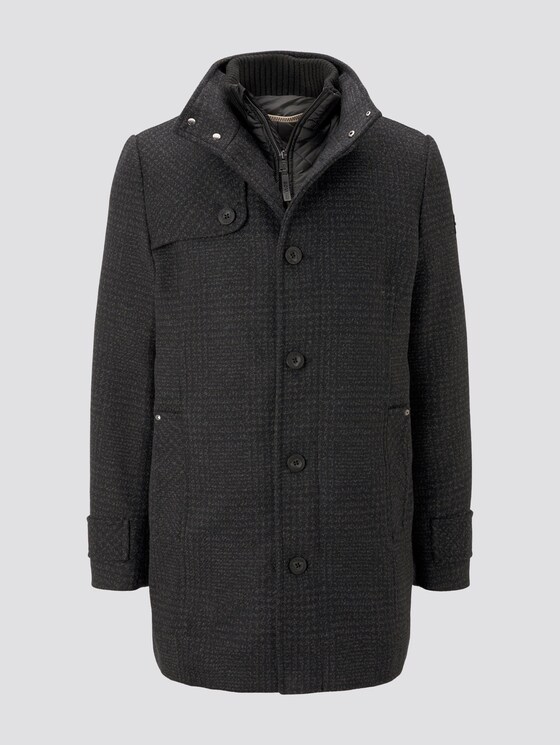 Wollmantel mit gesteppter Unterjacke - Männer - navy check Wollmantel mit gesteppter Unterjacke - Männer - navy check - 7 - TOM TAILOR