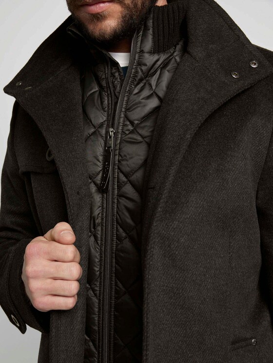 Wollmantel mit gesteppter Unterjacke - Männer - Black Wollmantel mit gesteppter Unterjacke - Männer - Black - 10 - TOM TAILOR