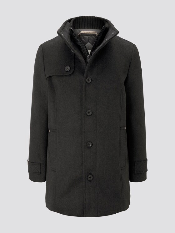 Wollmantel mit gesteppter Unterjacke - Männer - Black Wollmantel mit gesteppter Unterjacke - Männer - Black - 7 - TOM TAILOR