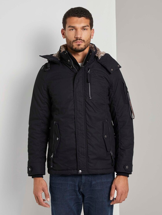 Moderne Winterjacke mit abnehmbarer Kapuze - Männer - Black Moderne Winterjacke mit abnehmbarer Kapuze - Männer - Black - 1 - TOM TAILOR