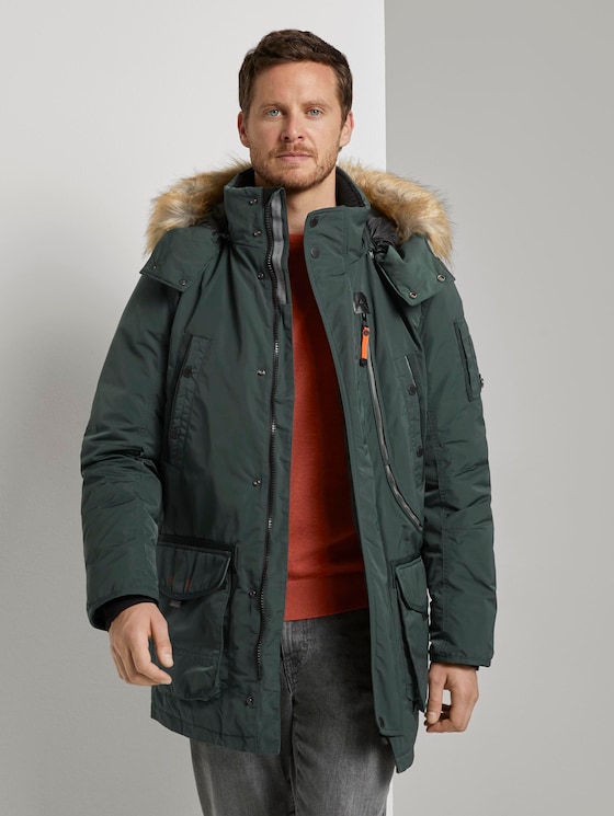 Winterparka mit Fellkapuze - Männer - Dark Gable Green Winterparka mit Fellkapuze - Männer - Dark Gable Green - 5 - TOM TAILOR