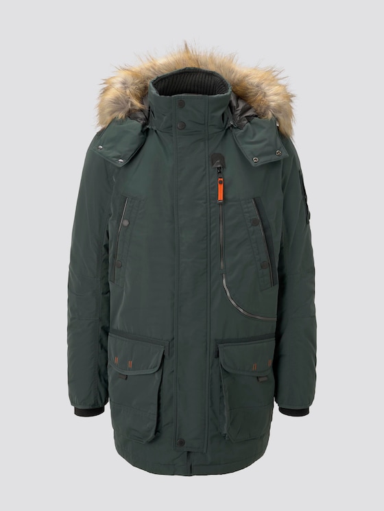 Winterparka mit Fellkapuze - Männer - Dark Gable Green Winterparka mit Fellkapuze - Männer - Dark Gable Green - 7 - TOM TAILOR