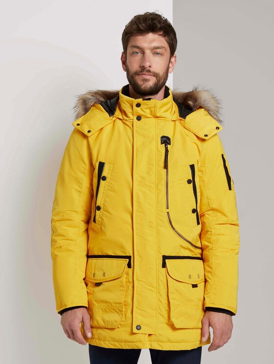 Winterparka mit Fellkapuze - Männer - Californian Yellow Winterparka mit Fellkapuze - Männer - Californian Yellow - 1 - TOM TAILOR