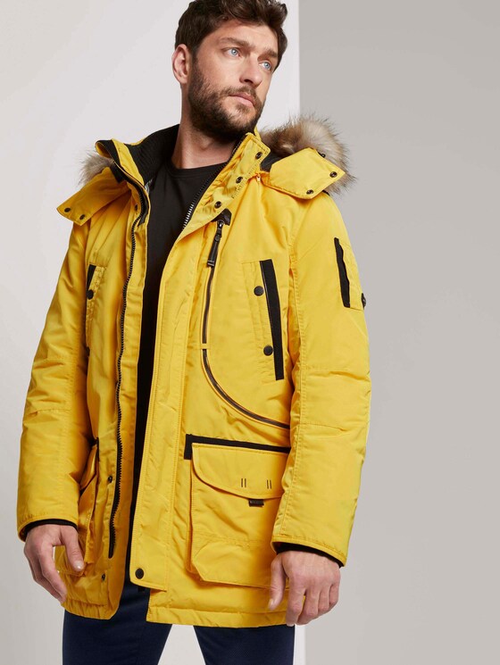 Winterparka mit Fellkapuze - Männer - Californian Yellow Winterparka mit Fellkapuze - Männer - Californian Yellow - 5 - TOM TAILOR