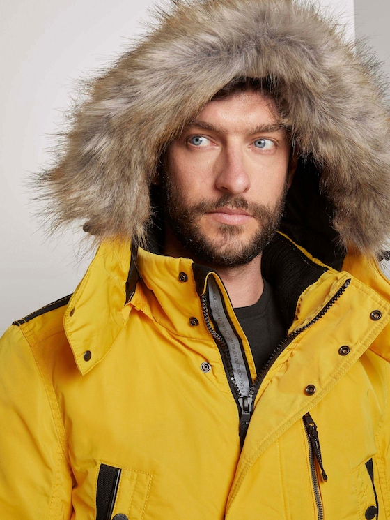 Winterparka mit Fellkapuze - Männer - Californian Yellow Winterparka mit Fellkapuze - Männer - Californian Yellow - 9 - TOM TAILOR