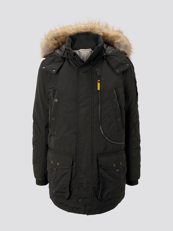 Winterparka mit Fellkapuze - Männer - Black Winterparka mit Fellkapuze - Männer - Black - 7 - TOM TAILOR