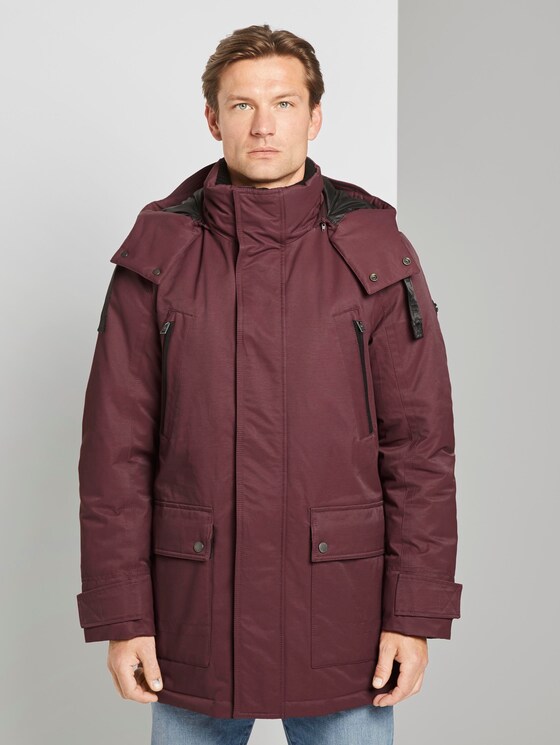 Lange Funktions-Winterjacke - Männer - Dusty Wildberry Red Lange Funktions-Winterjacke - Männer - Dusty Wildberry Red - 1 - TOM TAILOR