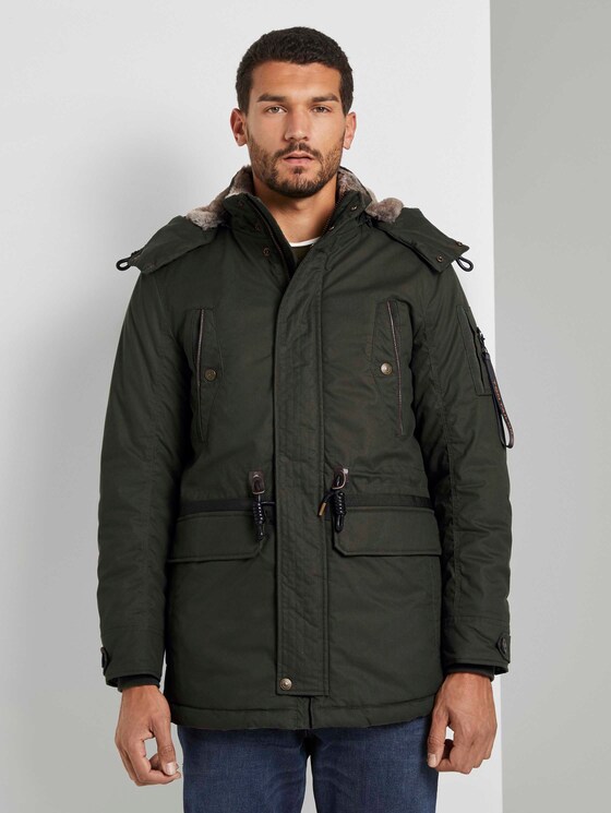 Winterparka mit Kordelzug - Männer - Shadow Olive Winterparka mit Kordelzug - Männer - Shadow Olive - 1 - TOM TAILOR